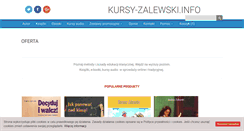 Desktop Screenshot of kursy-zalewski.info